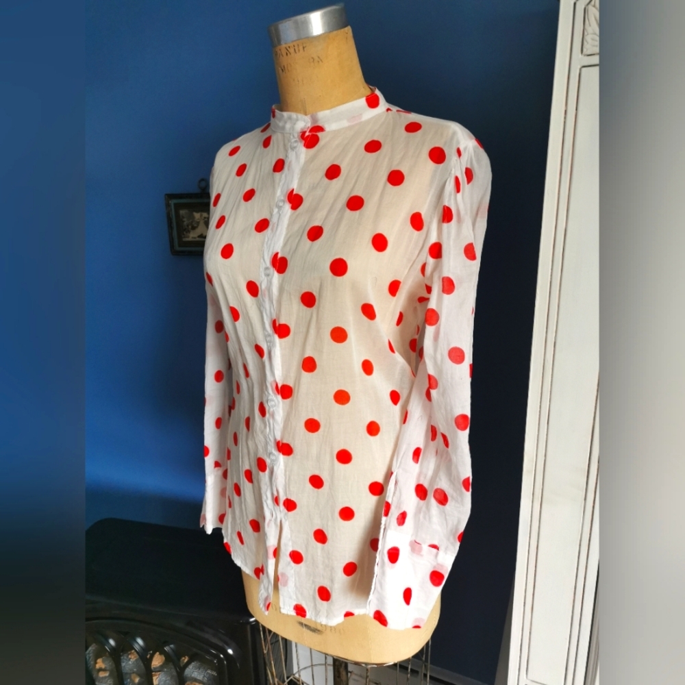 Big polka dot blouse